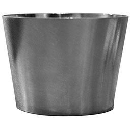 Osborne Wood Products, Inc. - OSRTFER29X3BRA - 29"H x 3"W Round Tapered Ferrule, Brushed Aluminum Finish