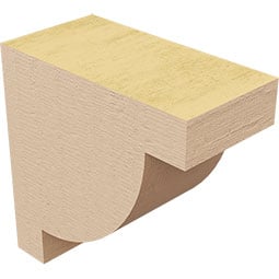 Ekena Millwork - CORURALPS0102 - Timberthane Faux Wood Corbel, Alpine Style