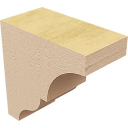 Ekena Millwork - CORURASHS0102 - Timberthane Faux Wood Corbel, Asheboro Style