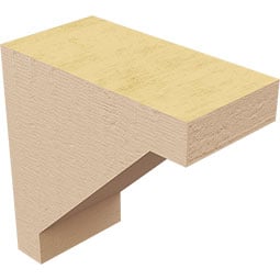 Ekena Millwork - CORURBURS0102 - Timberthane Faux Wood Corbel, Burlington Style