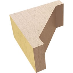 Ekena Millwork - CORURBURS0102 - Timberthane Faux Wood Corbel, Burlington Style