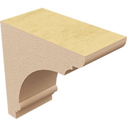 Ekena Millwork - CORURHUGS0102 - Timberthane Faux Wood Corbel, Hughes Style