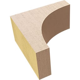 Ekena Millwork - CORURHUNS0102 - Timberthane Faux Wood Corbel, Huntington Style