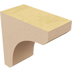 Ekena Millwork - CORURLGYS0102 - Timberthane Faux Wood Corbel, Legacy Style