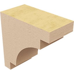 Ekena Millwork - CORURMEDS0102 - Timberthane Faux Wood Corbel, Mediterranean Style
