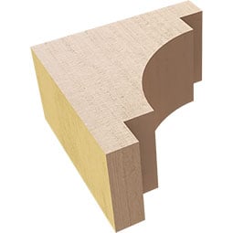 Ekena Millwork - CORURMEDS0102 - Timberthane Faux Wood Corbel, Mediterranean Style