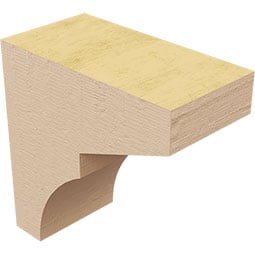 Ekena Millwork - CORURMONS0102 - Timberthane Faux Wood Corbel, Monterey Style