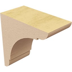 Ekena Millwork - CORUROLYS0102 - Timberthane Faux Wood Corbel, Olympic Style