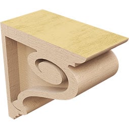 Ekena Millwork - CORURSCRS0102 - Timberthane Faux Wood Corbel, Scroll Style