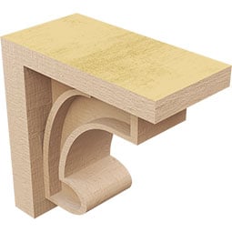 Ekena Millwork - CORURALMS0102 - Timberthane Faux Wood Corbel, Alma Style