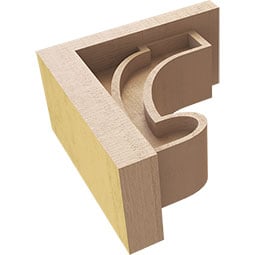 Ekena Millwork - CORURALMS0102 - Timberthane Faux Wood Corbel, Alma Style