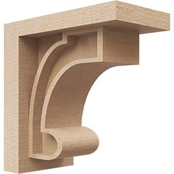 Ekena Millwork - CORURALMS0102 - Timberthane Faux Wood Corbel, Alma Style