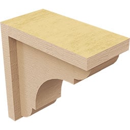 Ekena Millwork - CORURBRYS0102 - Timberthane Faux Wood Corbel, Bryant Style
