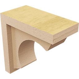 Ekena Millwork - CORUREMRS0102 - Timberthane Faux Wood Corbel, Emerson Style