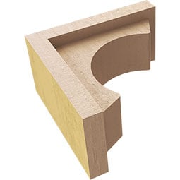 Ekena Millwork - CORUREMRS0102 - Timberthane Faux Wood Corbel, Emerson Style