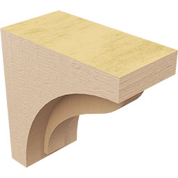 Ekena Millwork - CORURHELS0102 - Timberthane Faux Wood Corbel, Helena Style