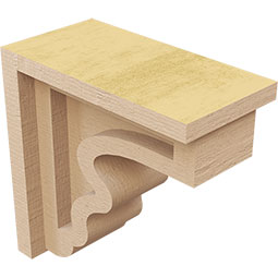 Ekena Millwork - CORURHLDS0102 - Timberthane Faux Wood Corbel, Highland Style