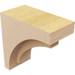 Ekena Millwork - CORURRIVS0102 - Timberthane Faux Wood Corbel, Rivera Style