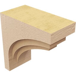 Ekena Millwork - CORURROCS0102 - Timberthane Faux Wood Corbel, Rockford Style