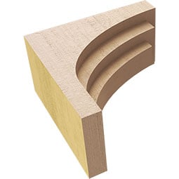 Ekena Millwork - CORURROCS0102 - Timberthane Faux Wood Corbel, Rockford Style