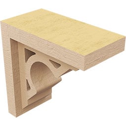 Ekena Millwork - CORURSHES0102 - Timberthane Faux Wood Corbel, Sheridan Style