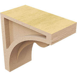 Ekena Millwork - CORURVIOS0102 - Timberthane Faux Wood Corbel, Viola Style