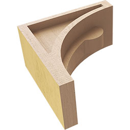 Ekena Millwork - CORURVIOS0102 - Timberthane Faux Wood Corbel, Viola Style