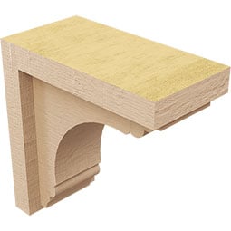 Ekena Millwork - CORURWARS0102 - Timberthane Faux Wood Corbel, Warren Style