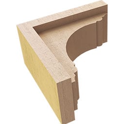 Ekena Millwork - CORURWARS0102 - Timberthane Faux Wood Corbel, Warren Style