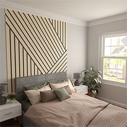 Ekena Millwork - SWW - Traditional Adjustable Wood, PVC, & Acrylic Slat Wall Panel Kit