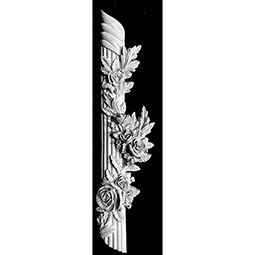 Pearlworks - MLD-258DFL - Approx. 3 1/4"W x 14 1/2"H x 1 1/4" Thick Floral Moulding Insert Left