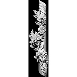 Pearlworks - MLD-258DFR - Approx. 3 1/4"W x 14 1/2"H x 1 1/4" Thick Floral Moulding Insert Right
