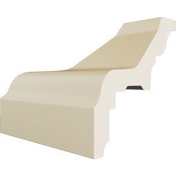 Ekena Millwork - MIC03X03DE - Endurathane Inside Corner Moulding, 3 3/8"P x 3 3/8"H (matches moulding MLD03X03X04DE), Factory Primed