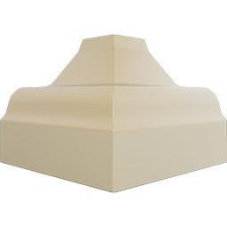 Ekena Millwork - MIC03X03DE - Endurathane Inside Corner Moulding, 3 3/8"P x 3 3/8"H (matches moulding MLD03X03X04DE), Factory Primed
