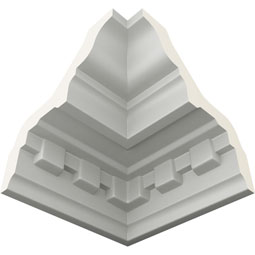Ekena Millwork - MIC03X03DE - Endurathane Inside Corner Moulding, 3 3/8"P x 3 3/8"H (matches moulding MLD03X03X04DE), Factory Primed