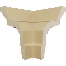 Ekena Millwork - MOC03X03AT - Endurathane Outside Corner for Attica Crown Moulding (matches moulding MLD03X03X05AT), 3 5/8"P x 3 7/8"H, Factory Primed
