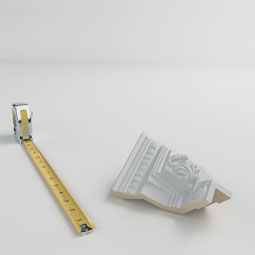 Ekena Millwork - MOC03X03AT - Endurathane Outside Corner for Attica Crown Moulding (matches moulding MLD03X03X05AT), 3 5/8"P x 3 7/8"H, Factory Primed