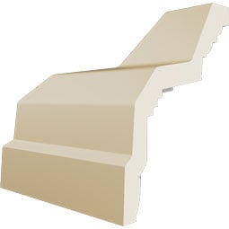 Ekena Millwork - MIC03X03AT - Endurathane Inside Corner for Attica Crown Moulding, 3 5/8"P x 3 7/8"H (matches moulding MLD03X03X05AT), Factory Primed
