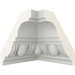 Ekena Millwork - MIC03X02EG - Endurathane Inside Corner Moulding, 3 1/8"P x 2 3/4"H (matches moulding MLD02X03X04EG), Factory Primed