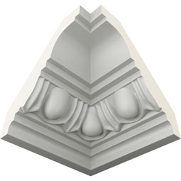 Ekena Millwork - MIC03X02EG - Endurathane Inside Corner Moulding, 3 1/8"P x 2 3/4"H (matches moulding MLD02X03X04EG), Factory Primed