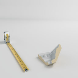 Ekena Millwork - MIC03X02EG - Endurathane Inside Corner Moulding, 3 1/8"P x 2 3/4"H (matches moulding MLD02X03X04EG), Factory Primed