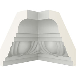 Ekena Millwork - MIC02X02EG - Endurathane Inside Corner Moulding, 2 1/8"P x 2 1/8"H (matches moulding MLD02X02X03EG), Factory Primed