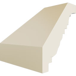 Ekena Millwork - MIC02X02EG - Endurathane Inside Corner Moulding, 2 1/8"P x 2 1/8"H (matches moulding MLD02X02X03EG), Factory Primed