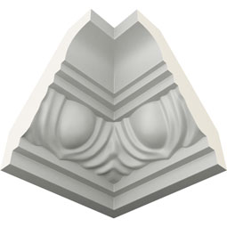 Ekena Millwork - MIC02X02EG - Endurathane Inside Corner Moulding, 2 1/8"P x 2 1/8"H (matches moulding MLD02X02X03EG), Factory Primed