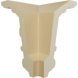 Ekena Millwork - MOC02X05RO - Endurathane Outside Corner Moulding (matches moulding MLD05X02X06RO), 3 3/4"P x 5 1/2"H, Factory Primed