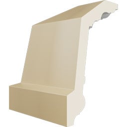 Ekena Millwork - MIC02X05RO - Endurathane Inside Corner Moulding, 3 3/4"P x 5 1/2"H (matches moulding MLD05X02X06RO), Factory Primed