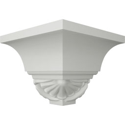 Ekena Millwork - MOC02X02SH - Endurathane Outside Corner Moulding (matches moulding MLD02X02X02SH), 2 3/4"P x 2 7/8"H, Factory Primed