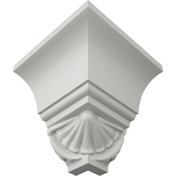 Ekena Millwork - MOC02X02SH - Endurathane Outside Corner Moulding (matches moulding MLD02X02X02SH), 2 3/4"P x 2 7/8"H, Factory Primed