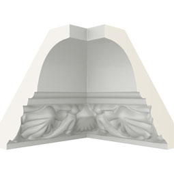 Ekena Millwork - MIC02X02SH - Endurathane Inside Corner Moulding, 2 3/4"P x 2 7/8"H (matches moulding MLD02X02X02SH), Factory Primed