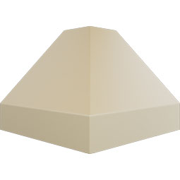 Ekena Millwork - MIC02X02SH - Endurathane Inside Corner Moulding, 2 3/4"P x 2 7/8"H (matches moulding MLD02X02X02SH), Factory Primed